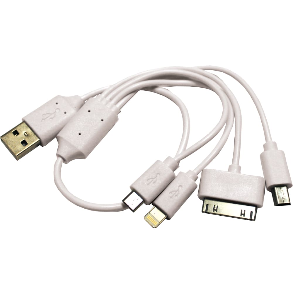 USB cable for multiple and simultaneous charging of up to 4 electronic  devices (up to 4.2Amp)