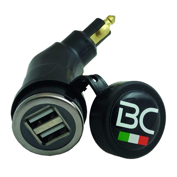 Dual USB Charger DIN Plug Socket Adapter For BMW Motorcycle Accessary 